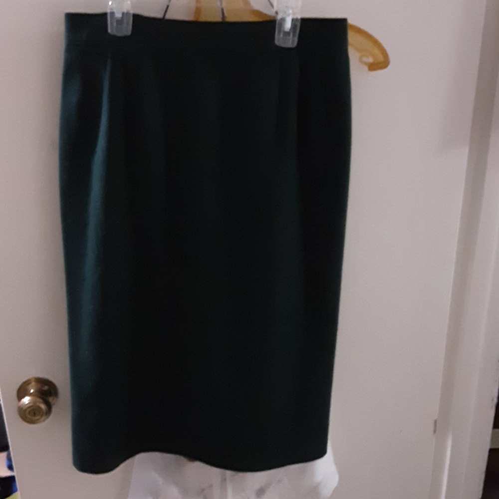 Dark Green Wool Skirt by Sag Harbor